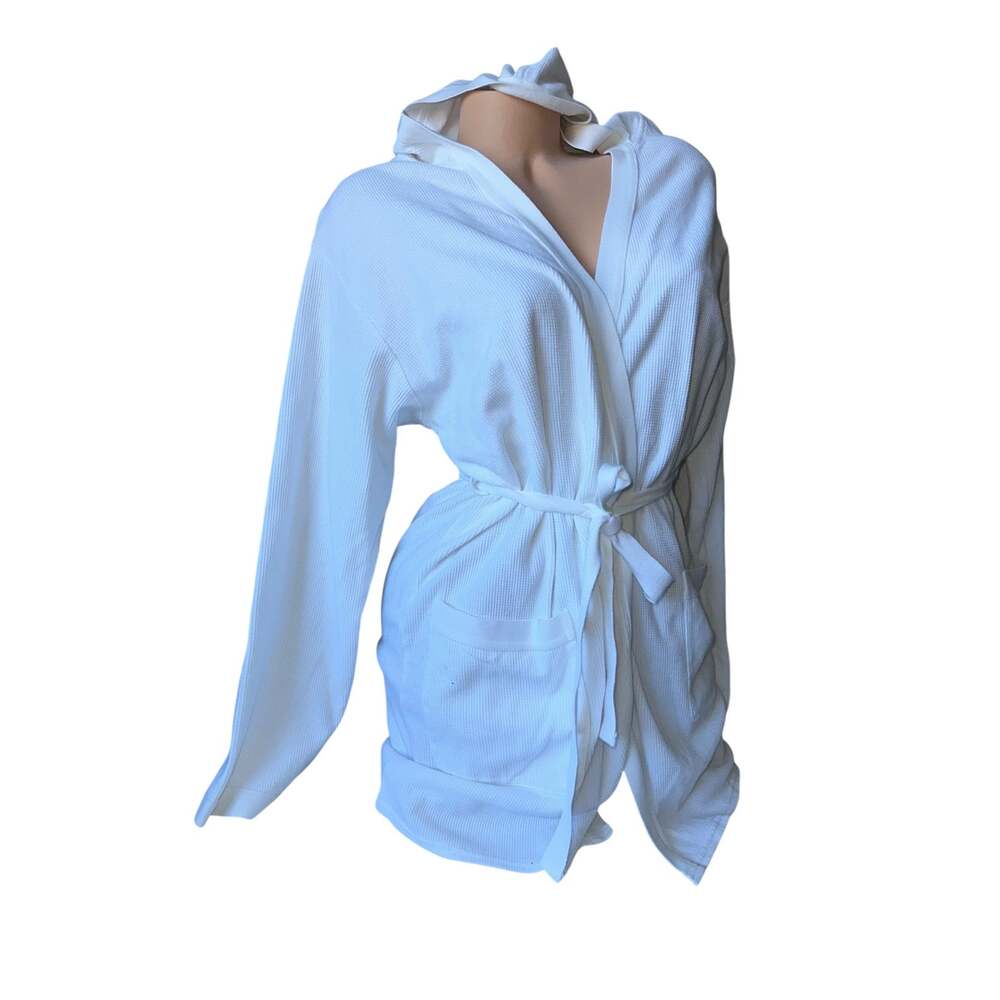 Victoria's Secret White Waffle Knit Luxury Kimono Short Robe Cozy Lingerie Xs/S